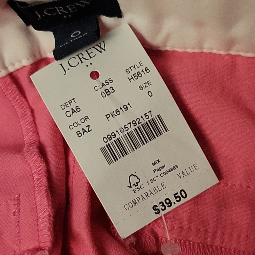 SALE J. Crew Factory Hot Pink Cotton Chino 3.5